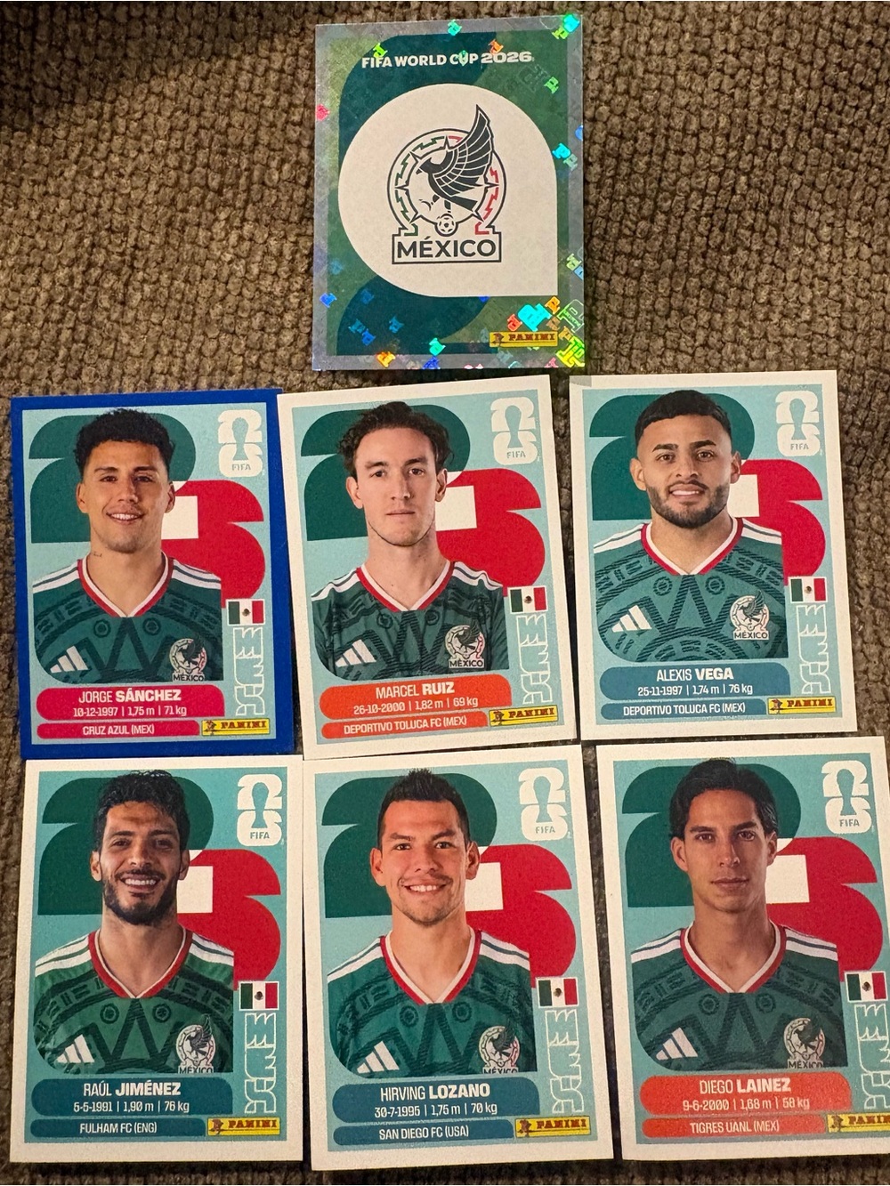 Panini FIFA World Cup 2026 - Mexico Player Stickers